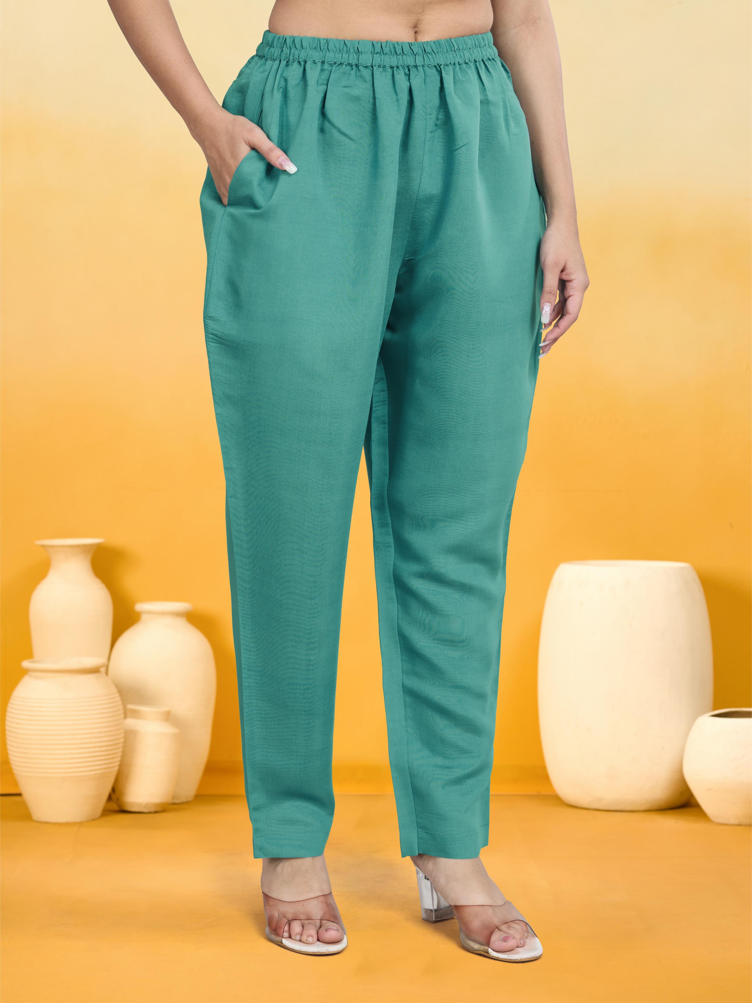 Women's Teal Silk Blend Embroidered Kurta set with dupatta