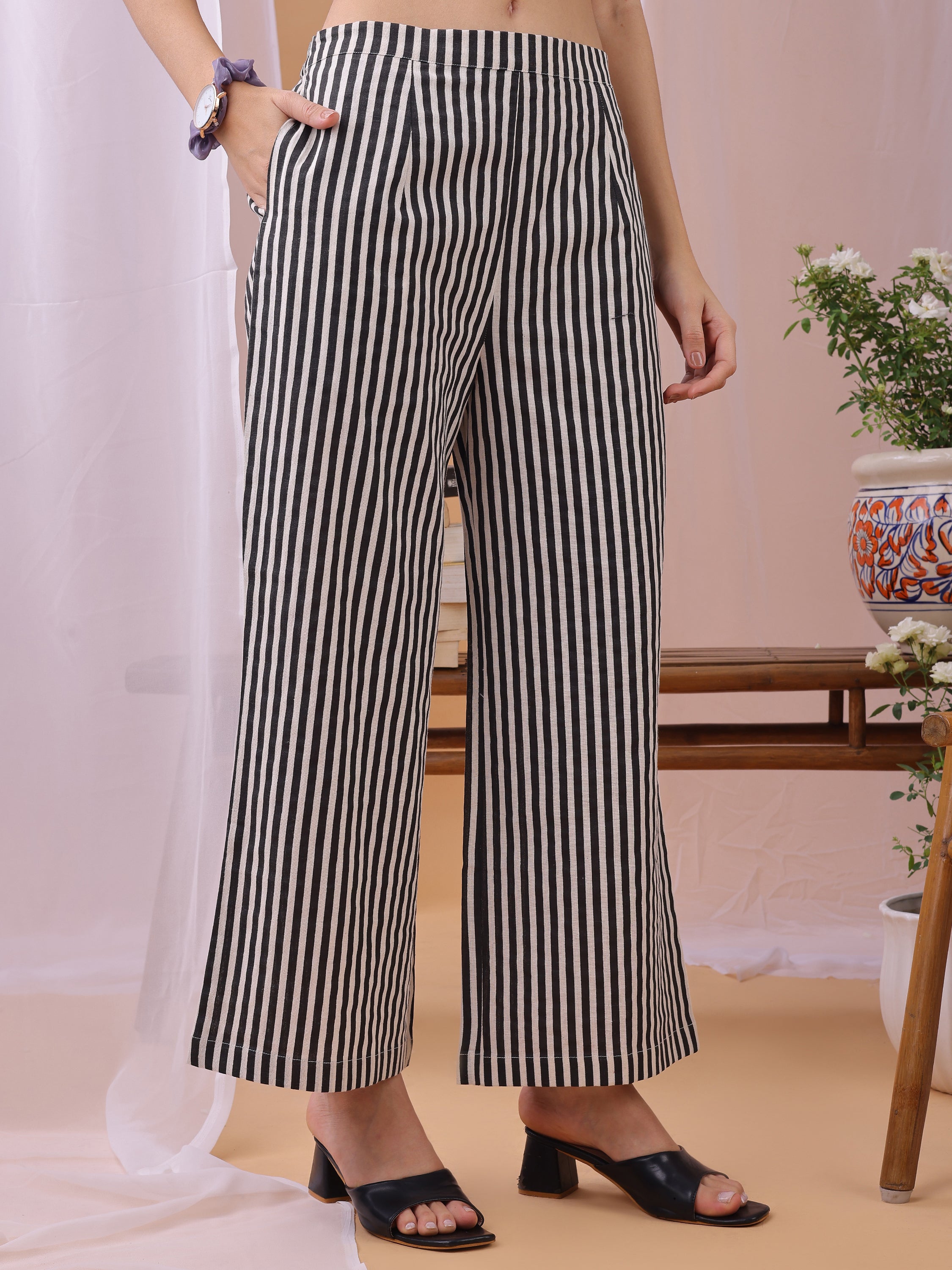 Black Pure Flex Cotton Printed Floral Co-ords set