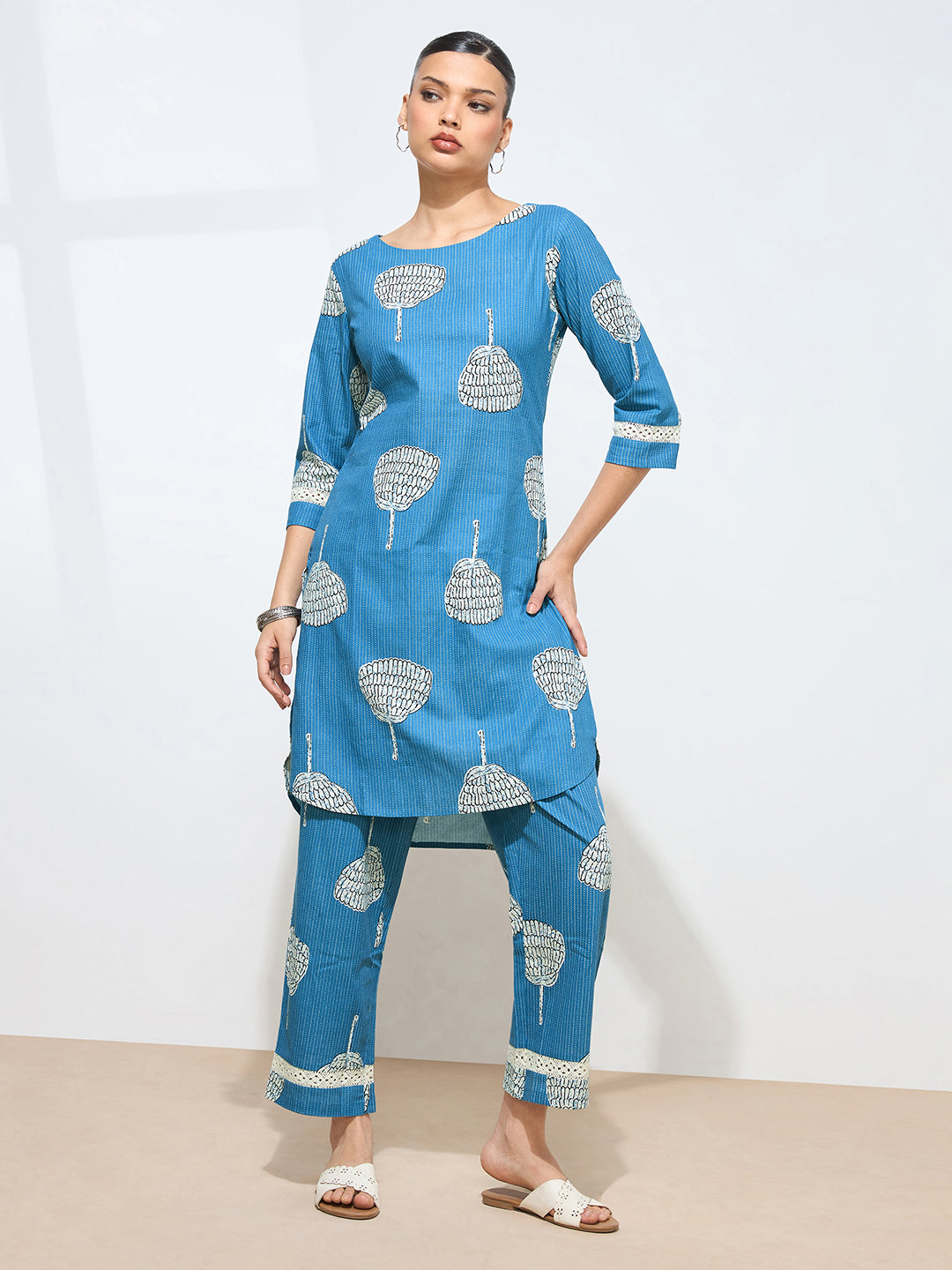 Women's Rama Floral Printed Pure Flex Cotton Co-ord Set
