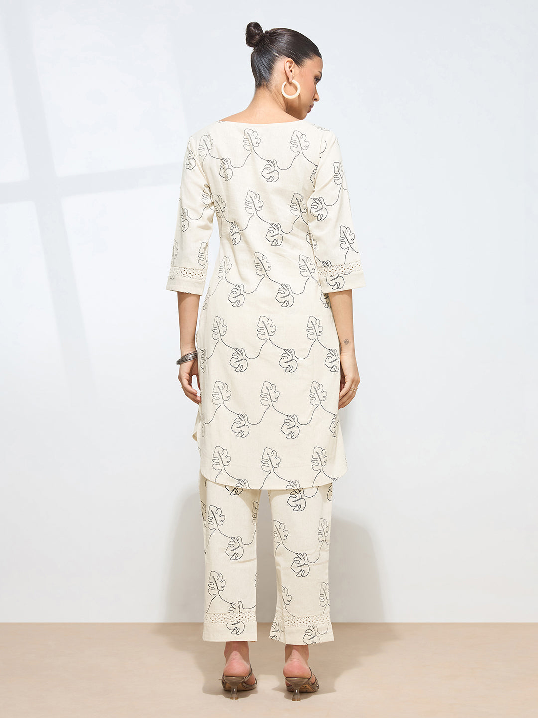 Women's Black Floral Printed Pure Flex Cotton Co-ord Set