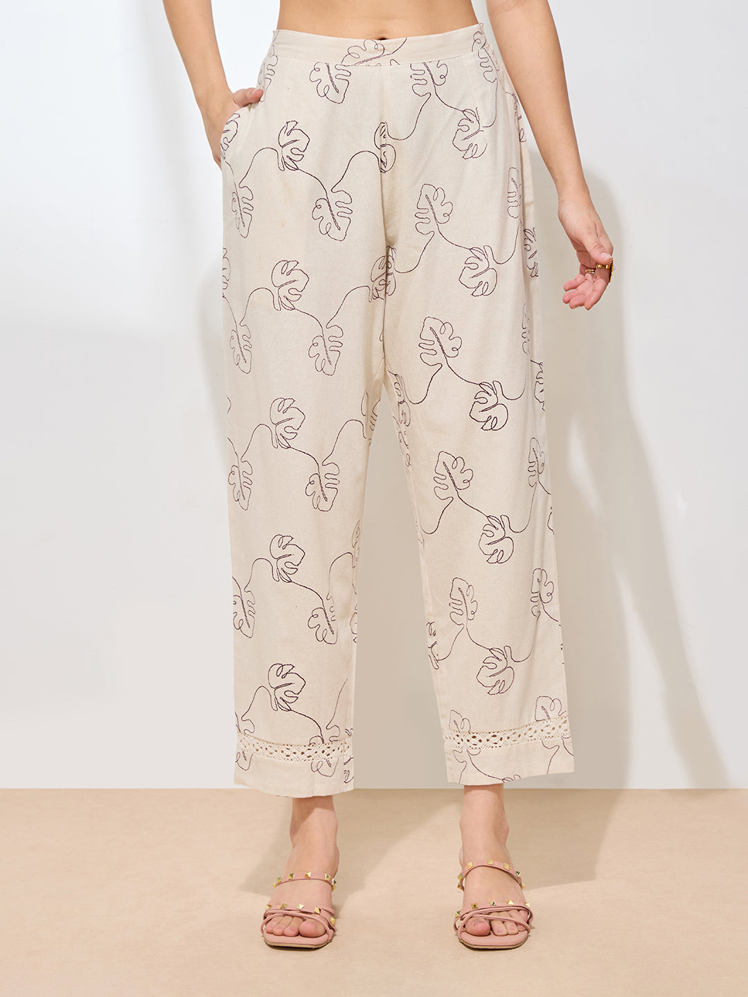 Women's Wine Floral Printed Pure Flex Cotton Co-ord Set