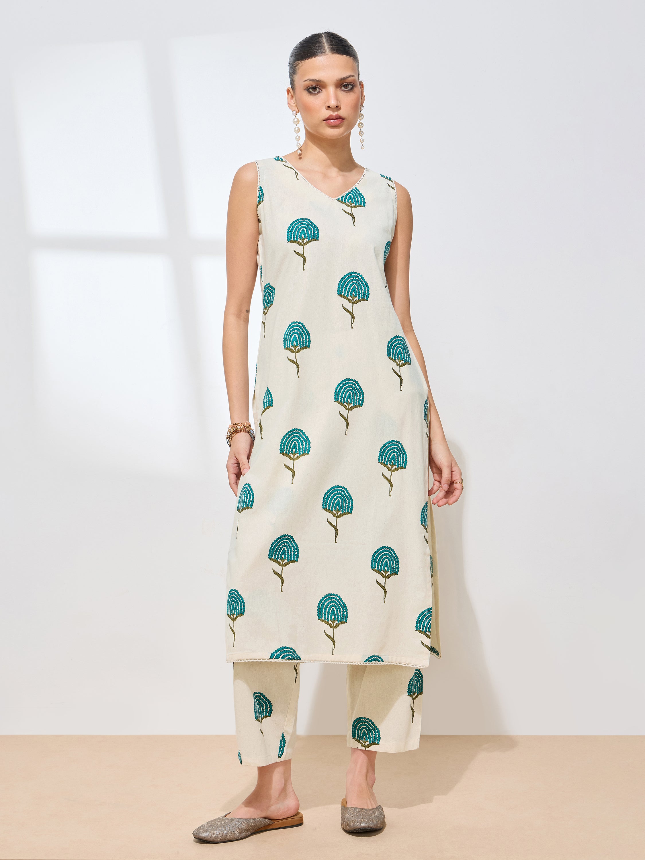 Women's Rama Floral Printed Pure Flex Cotton Co-ord Set