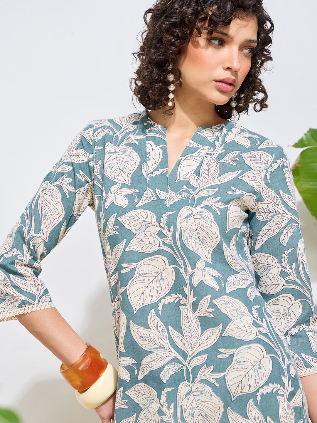 Women's Blue Floral Printed Pure Flex Cotton Co-ord Set