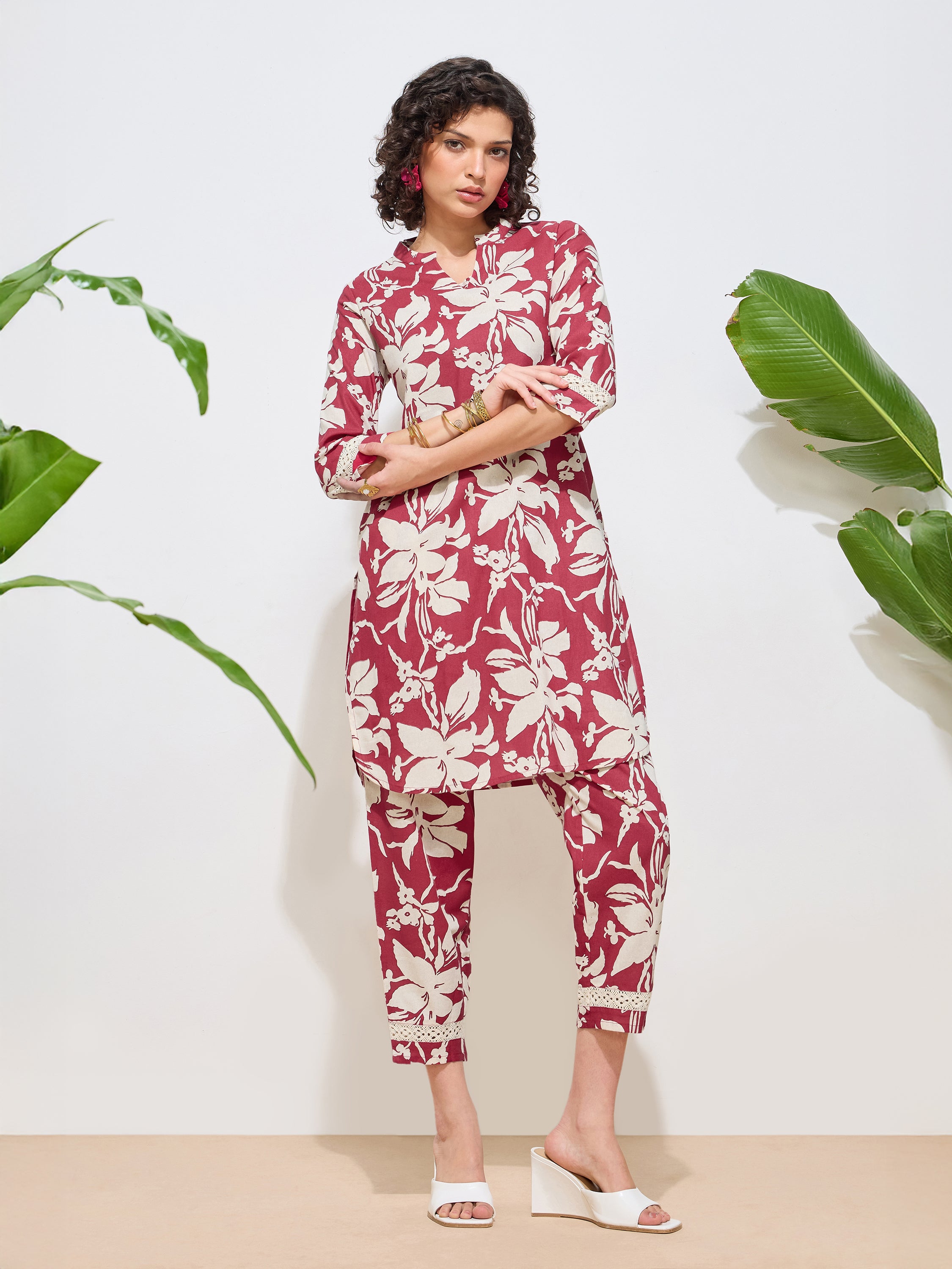 Women's Rani Floral Printed Pure Flex Cotton Co-ord Set