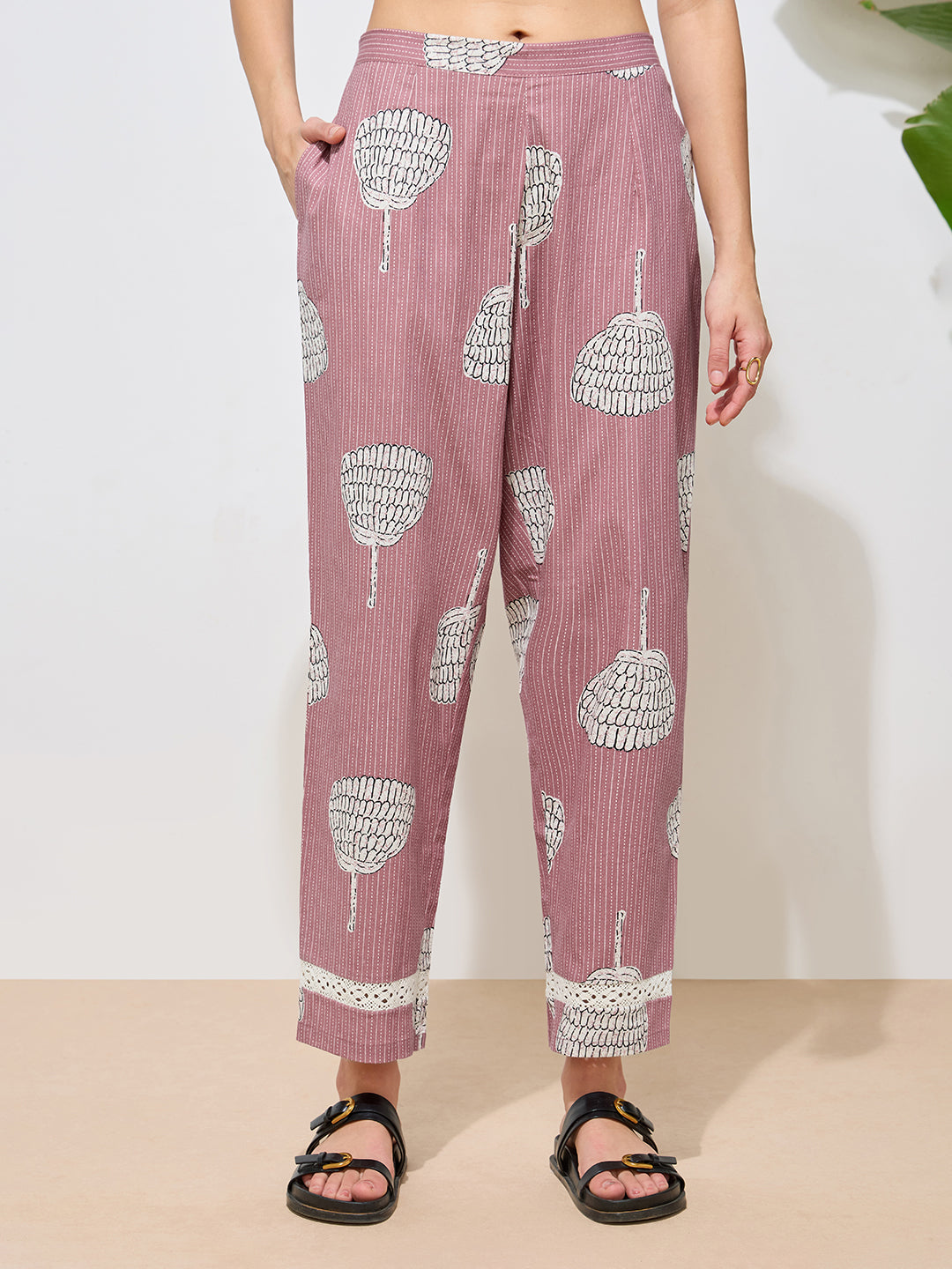 Women's Pink Floral Printed Pure Flex Cotton Co-ord Set