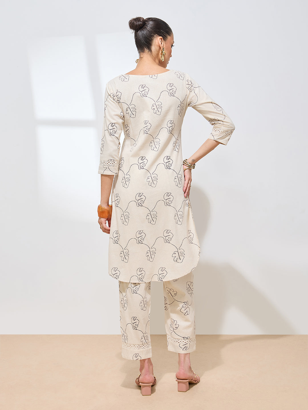 Women's Wine Floral Printed Pure Flex Cotton Co-ord Set