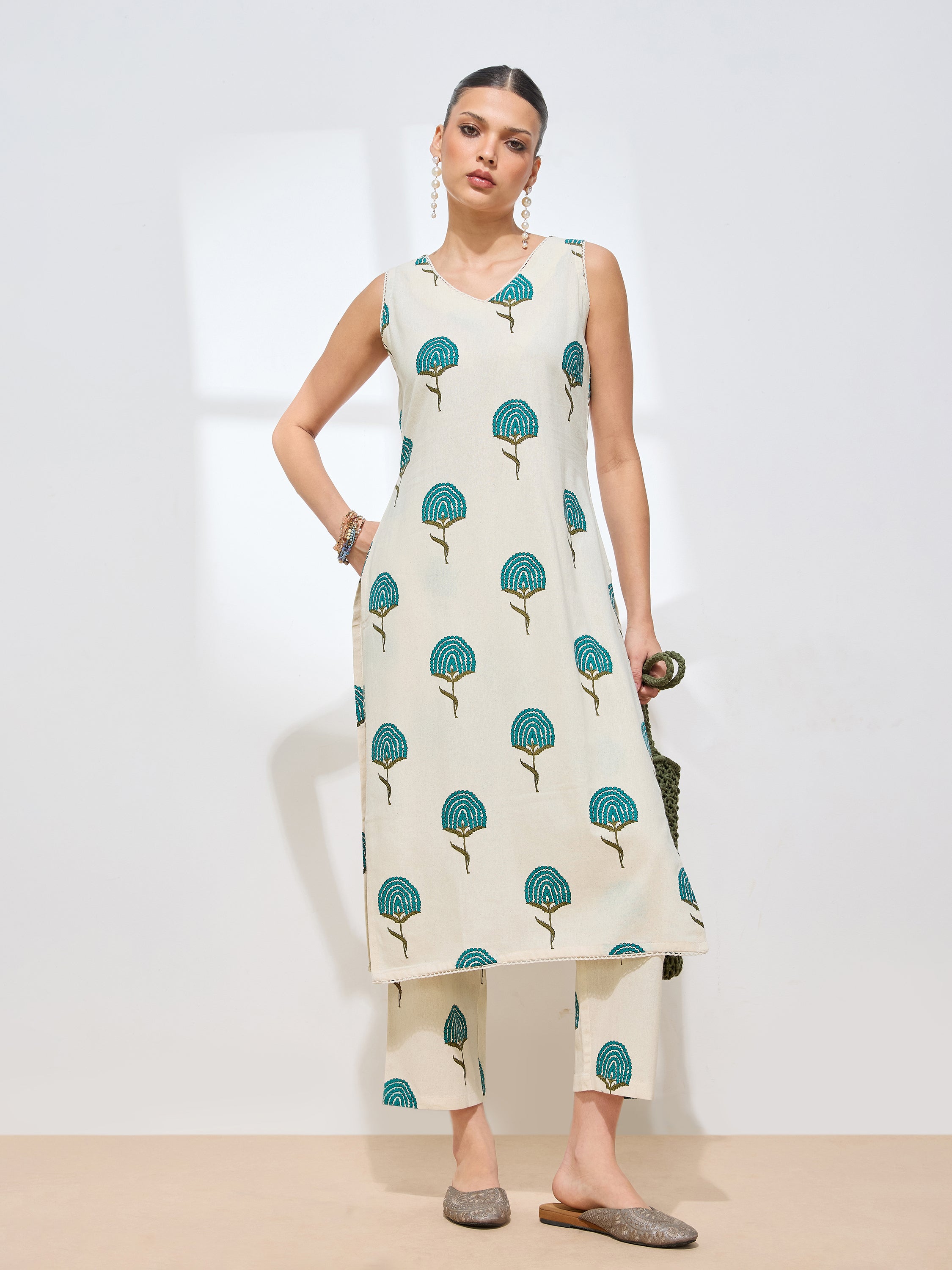 Women's Rama Floral Printed Pure Flex Cotton Co-ord Set