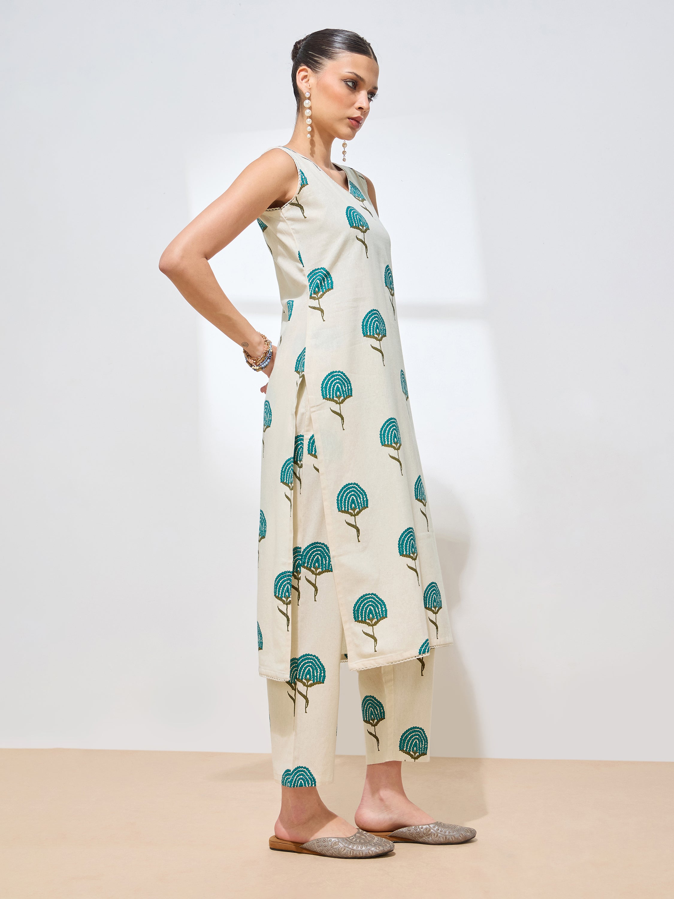 Women's Rama Floral Printed Pure Flex Cotton Co-ord Set