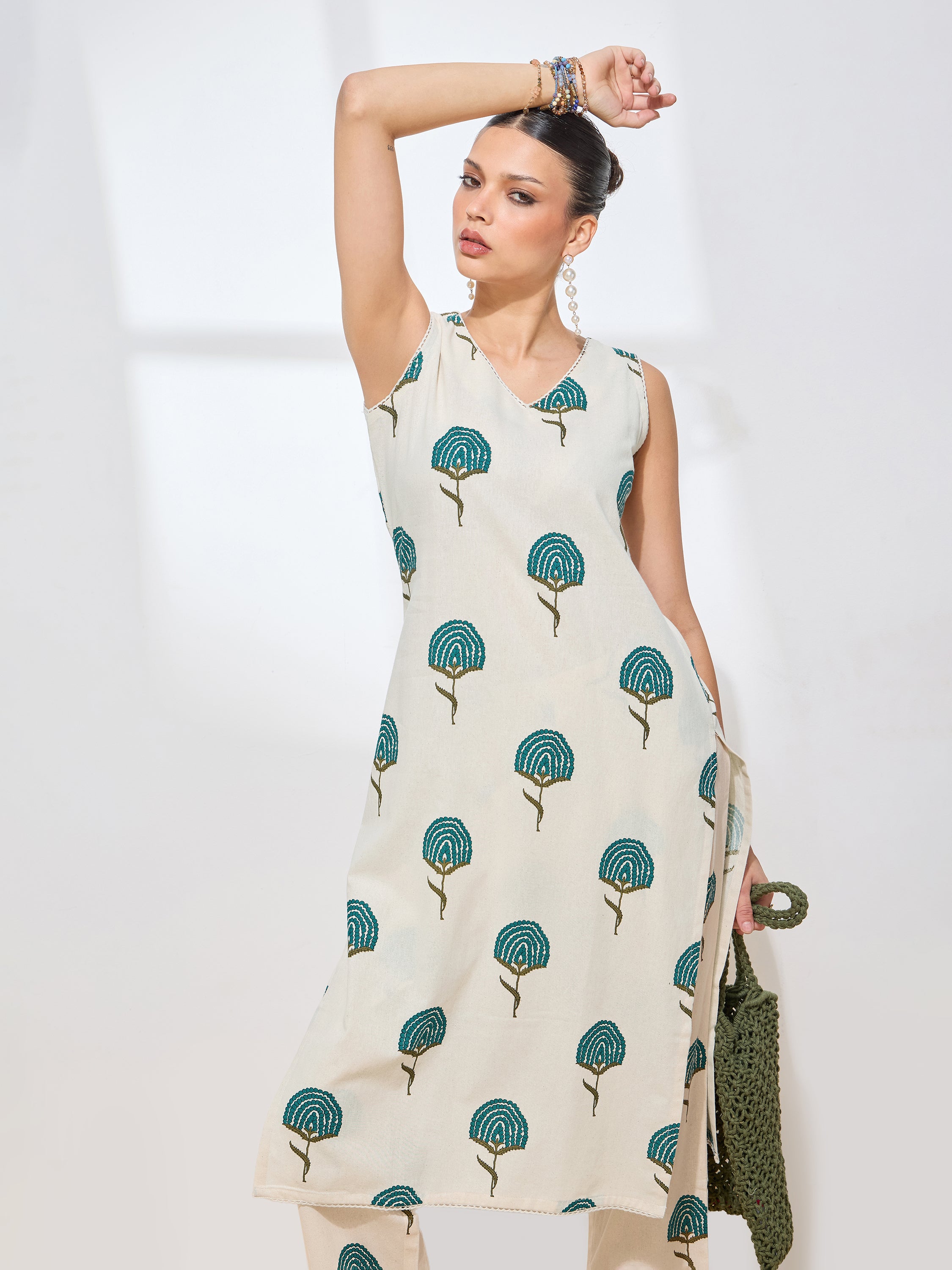 Women's Rama Floral Printed Pure Flex Cotton Co-ord Set