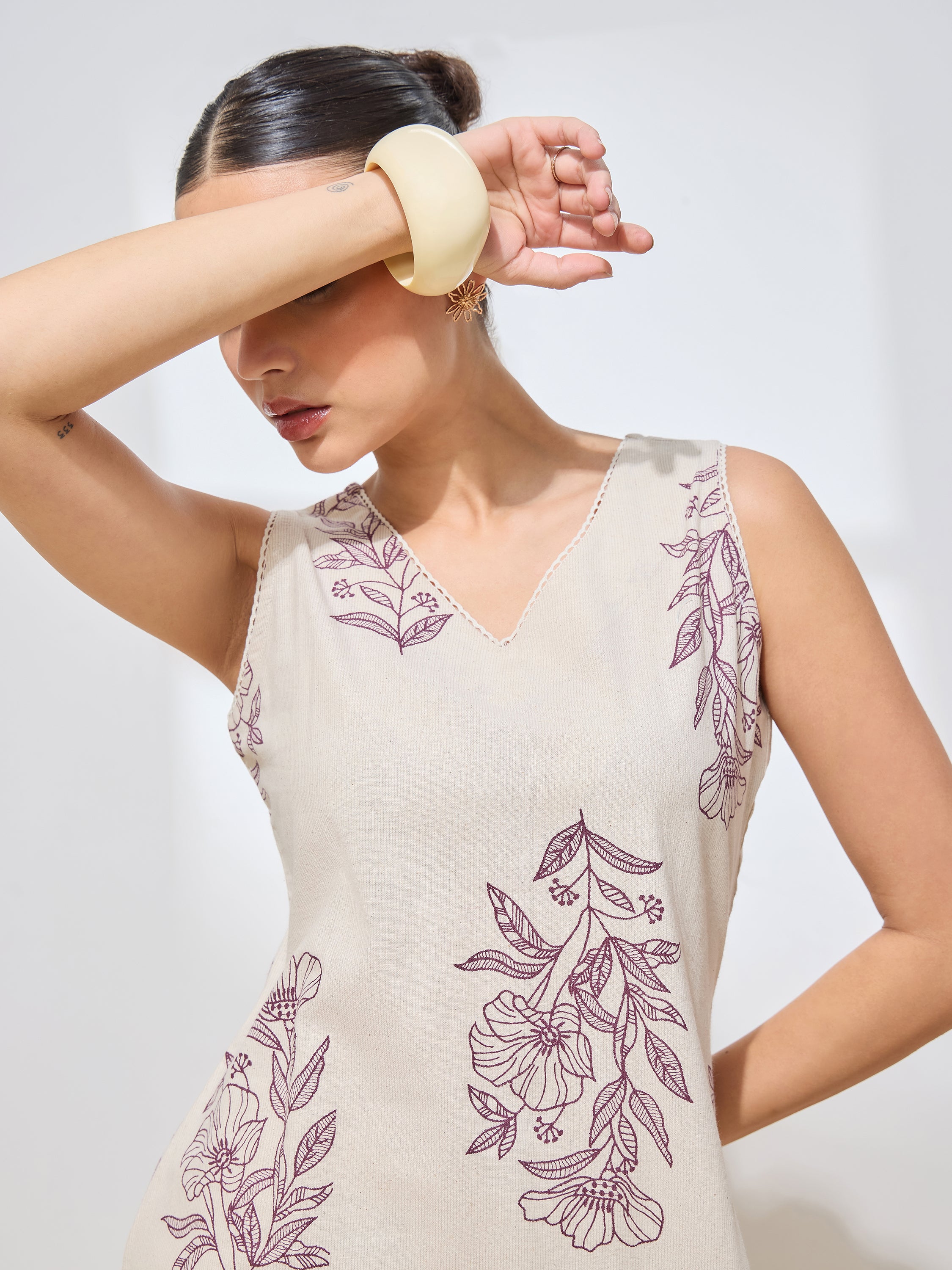 Women's Maroon Floral Printed Pure Flex Cotton Co-ord Set