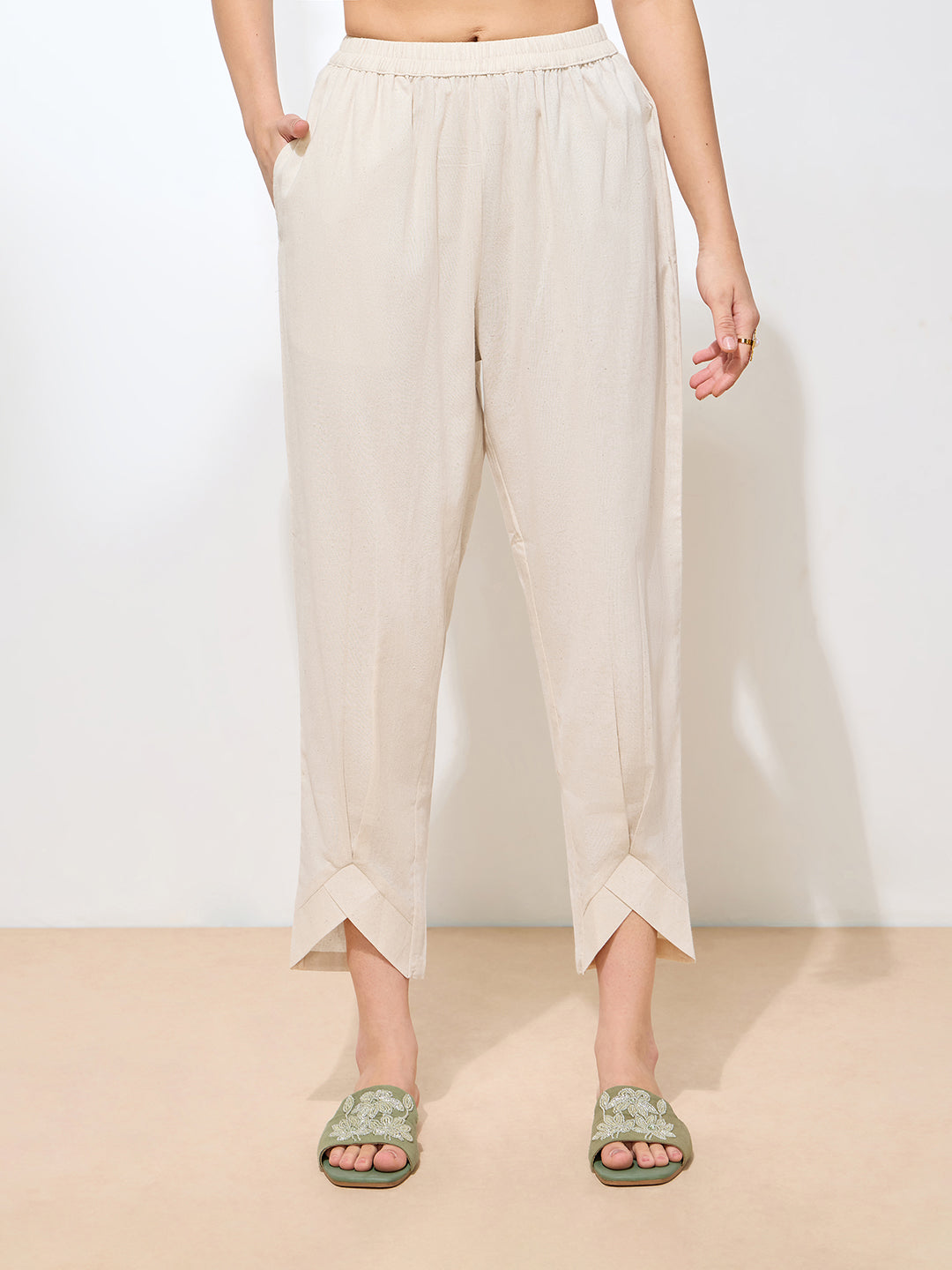 Women's Olive Green Floral Printed Pure Flex Cotton Co-ord Set